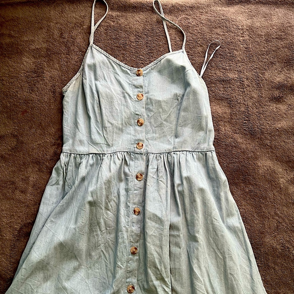 Dress for the beach, is a light blue color really cute